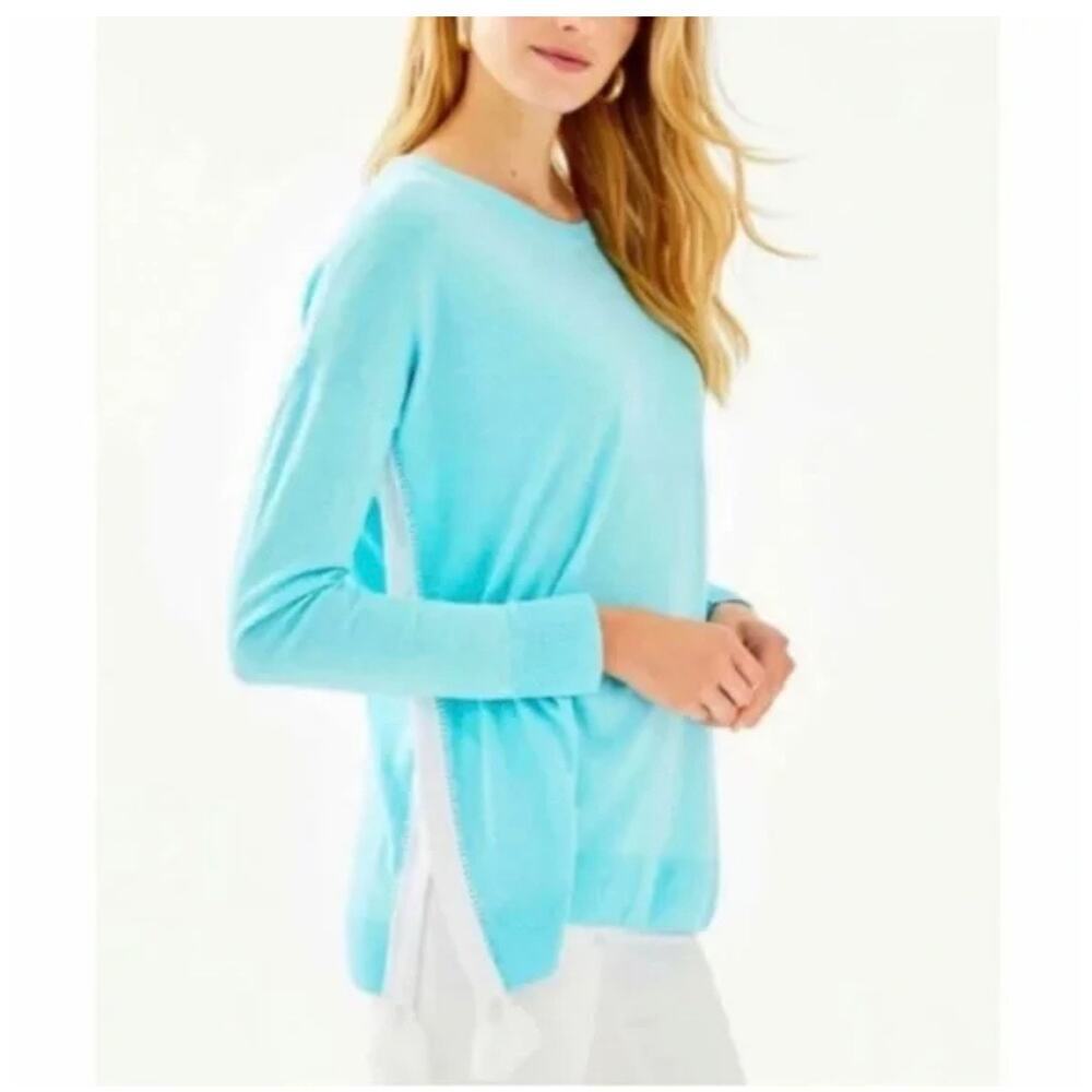 Lilly Pulitzer Damara Sweater Heathered Bayside Blue